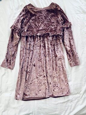Rare Editions Crushed Velvet Dress
